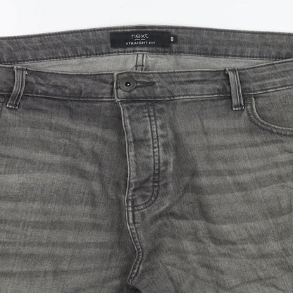 NEXT Mens Grey Cotton Bermuda Shorts Size 40 in L10 in Regular Zip