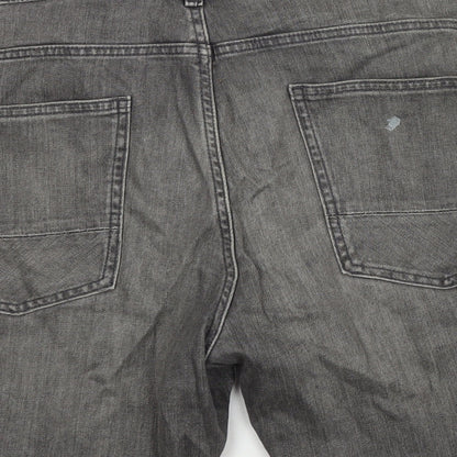 NEXT Mens Grey Cotton Bermuda Shorts Size 40 in L10 in Regular Zip