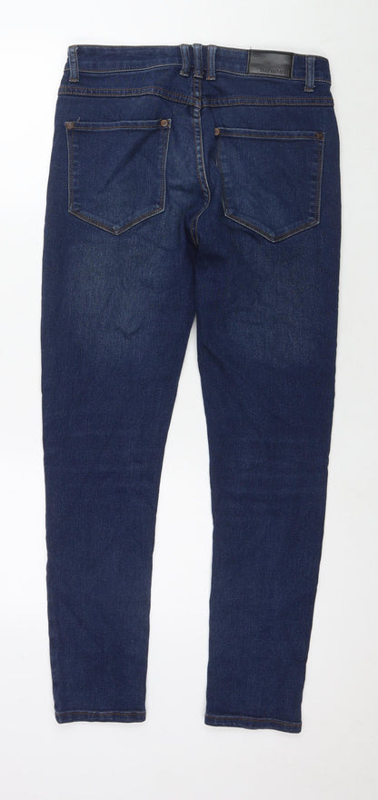 Mens UK Size 30 in Boohoo Regular Fit Skinny Blue Jeans