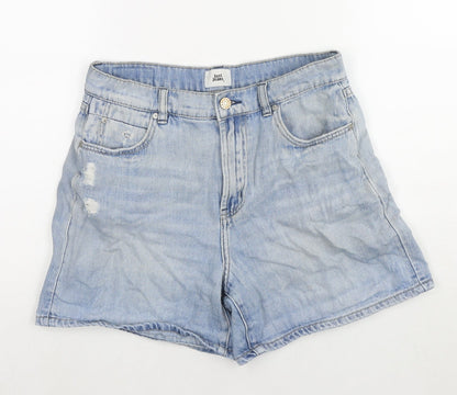 Just Jeans Womens Blue Cotton Mom Shorts Size 10 L3 in Regular Zip