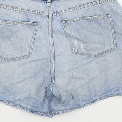 Just Jeans Womens Blue Cotton Mom Shorts Size 10 L3 in Regular Zip