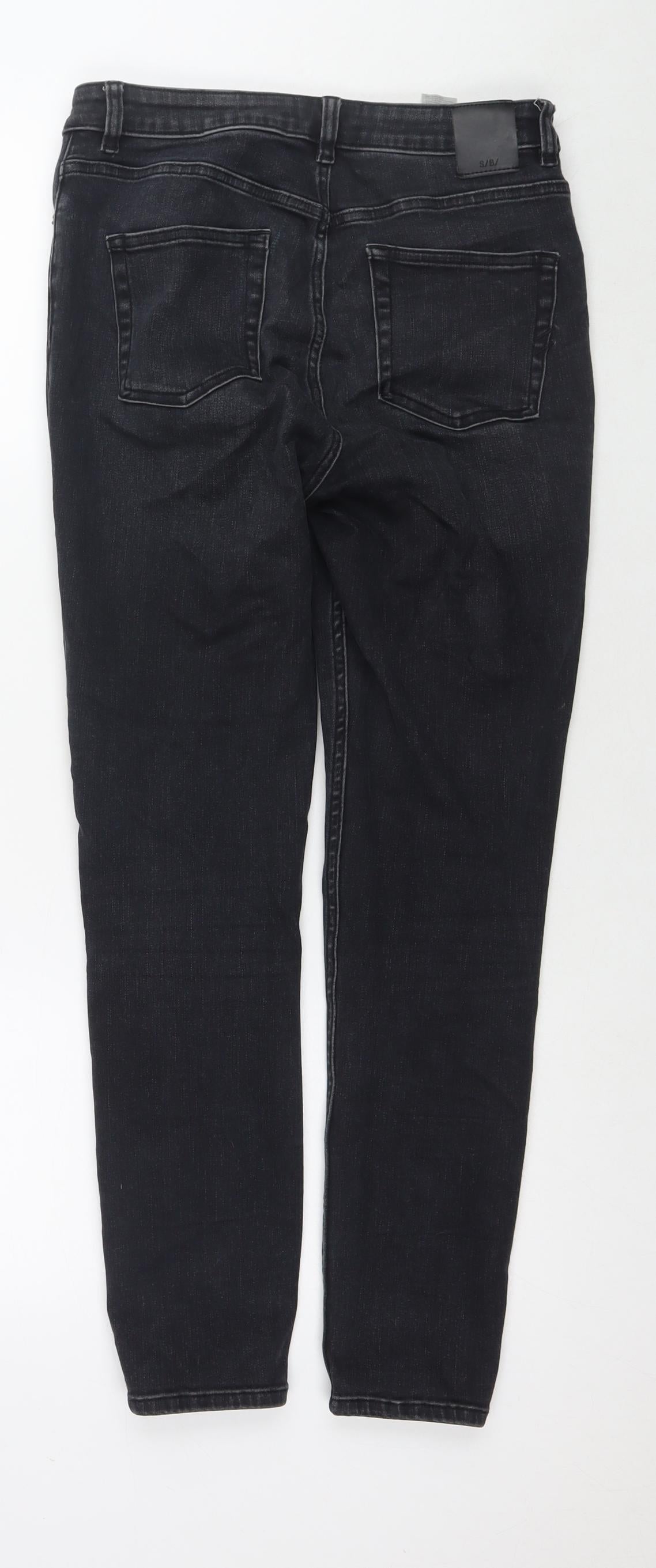 Saba Womens Black Cotton Skinny Jeans Size 28 in L26 in Regular Zip