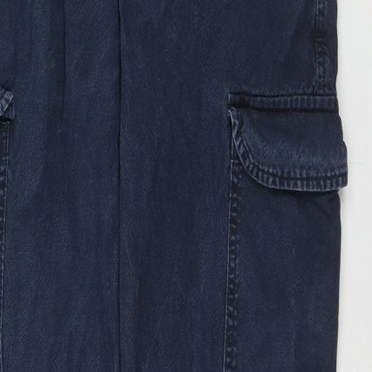 ASOS Womens Blue Cotton Straight Jeans Size 10 L30 in Regular Zip - Cargo Style