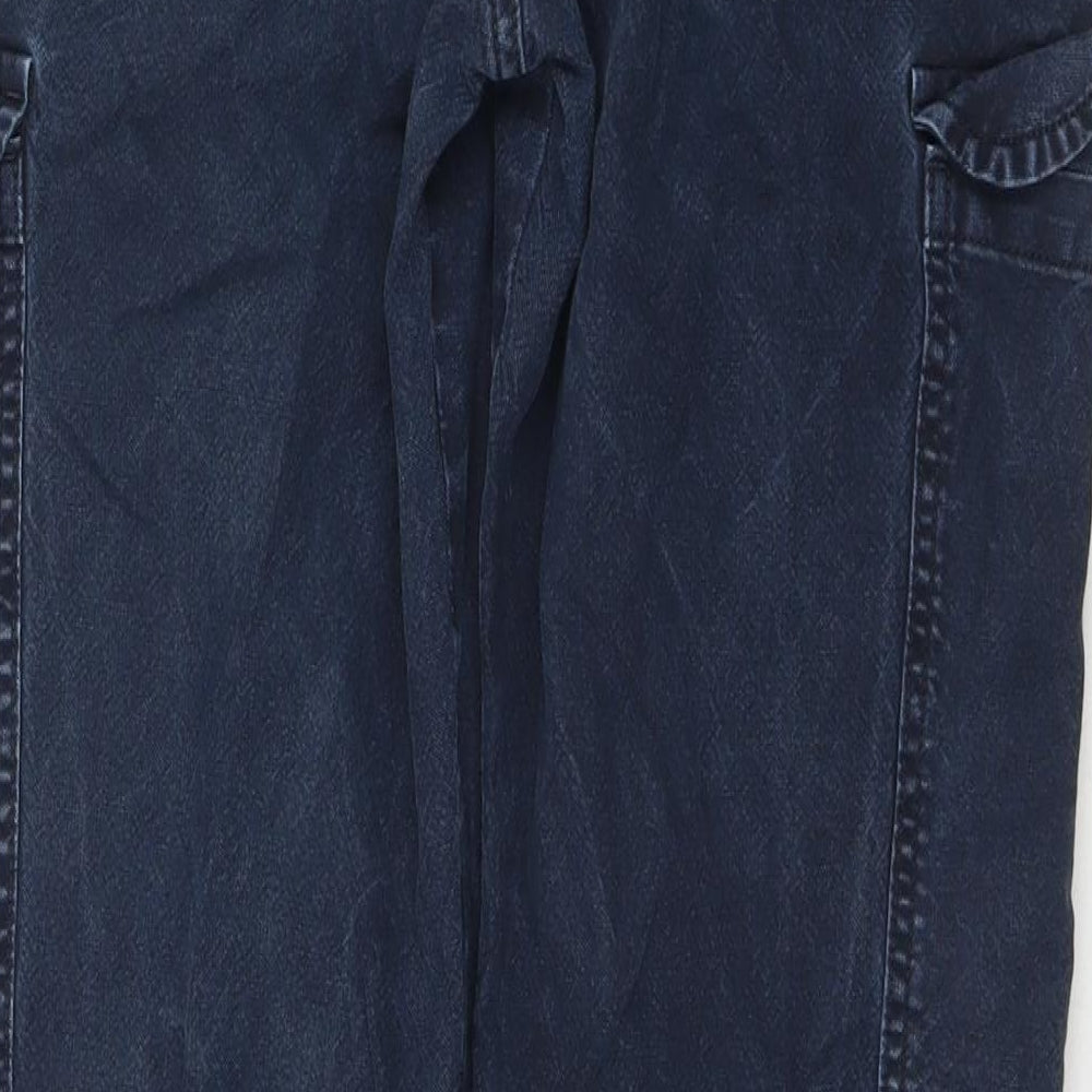 ASOS Womens Blue Cotton Straight Jeans Size 10 L30 in Regular Zip - Cargo Style