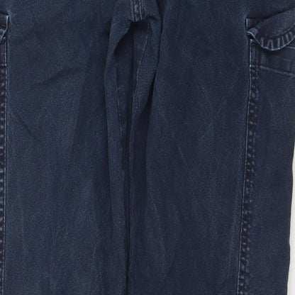 ASOS Womens Blue Cotton Straight Jeans Size 10 L30 in Regular Zip - Cargo Style