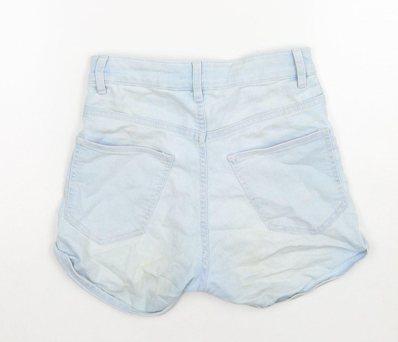 Divided by H&M Womens Blue Cotton Hot Pants Shorts Size 4 L3 in Regular Zip