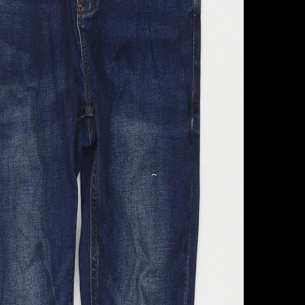 NEXT Girls Blue Cotton Skinny Jeans Size 9 Years L20 in Regular Zip