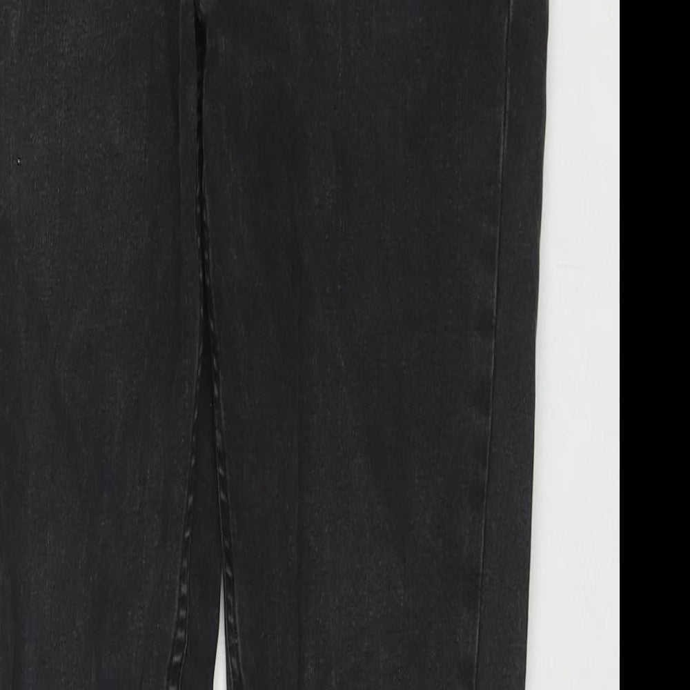 Oasis Womens Black Cotton Skinny Jeans Size 10 L28 in Regular Zip