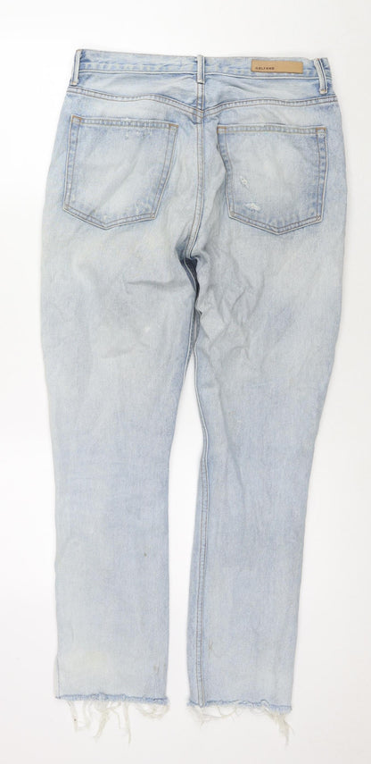 Girlfried Denim Womens Blue Cotton Straight Jeans Size 29 in L27 in Regular Zip