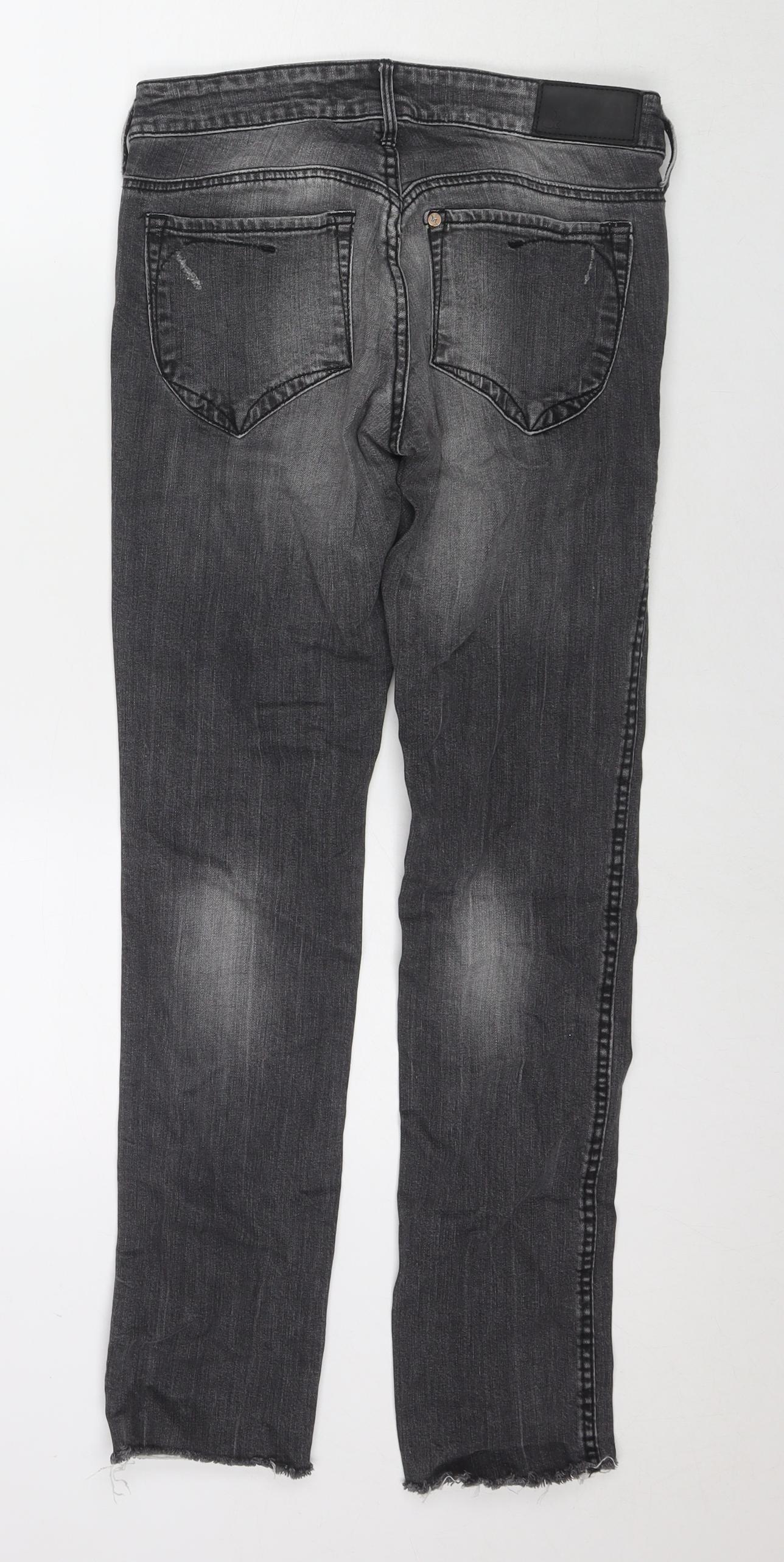 &Squin Womens Grey Cotton Skinny Jeans Size 27 in L30 in Regular Zip