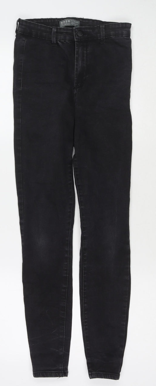 Denim & Co. Womens Black Cotton Skinny Jeans Size 10 L27 in Regular Zip