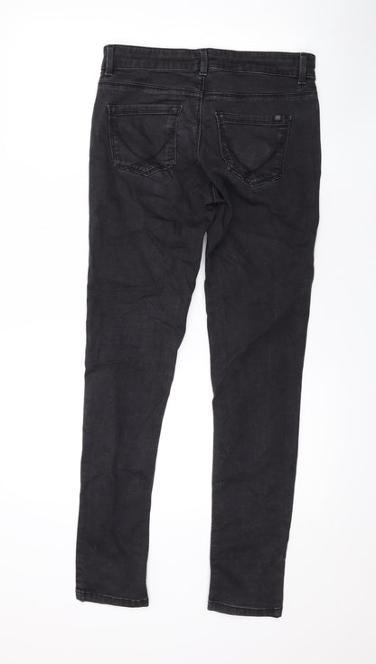 Oasis Womens Black Cotton Skinny Jeans Size 10 L29 in Regular Zip