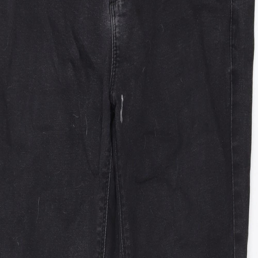 Oasis Womens Black Cotton Skinny Jeans Size 10 L29 in Regular Zip