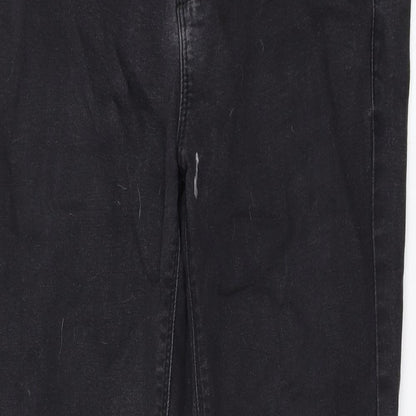 Oasis Womens Black Cotton Skinny Jeans Size 10 L29 in Regular Zip