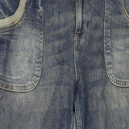 BDG Mens Blue Cotton Bootcut Jeans Size 36 in L30 in Regular Zip