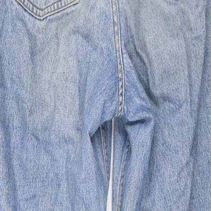 ASOS Womens Blue Cotton Straight Jeans Size 26 L31 in Regular Zip