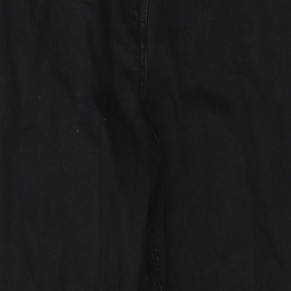 Denim & Co. Womens Black Cotton Skinny Jeans Size 14 L26 in Regular Zip