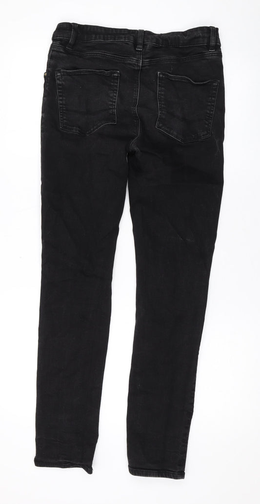 ASOS Mens Black Cotton Skinny Jeans Size 31 in L29 in Regular Zip