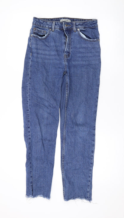 Denim & Co. Womens Blue Cotton Skinny Jeans Size 8 L25 in Regular Zip