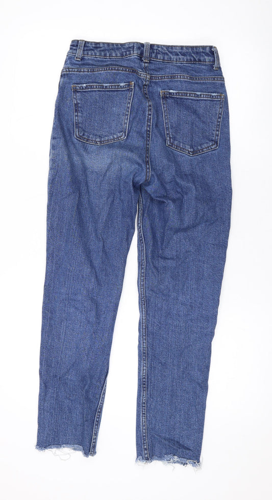Denim & Co. Womens Blue Cotton Skinny Jeans Size 8 L25 in Regular Zip