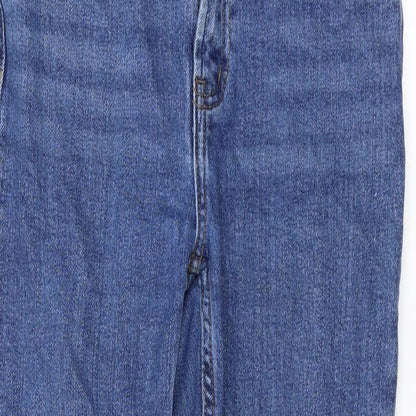 Denim & Co. Womens Blue Cotton Skinny Jeans Size 8 L25 in Regular Zip