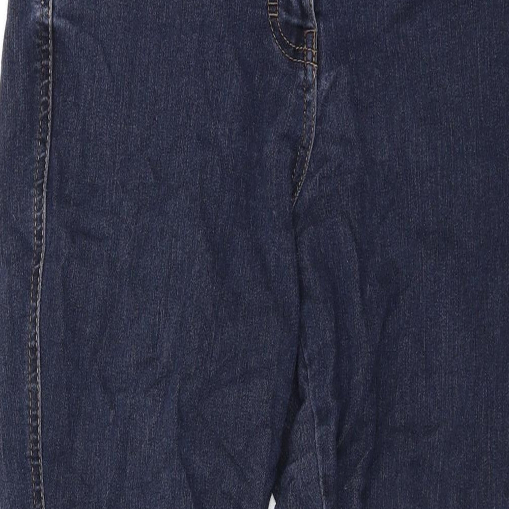 TU Womens Blue Cotton Skinny Jeans Size 10 L27 in Regular Zip