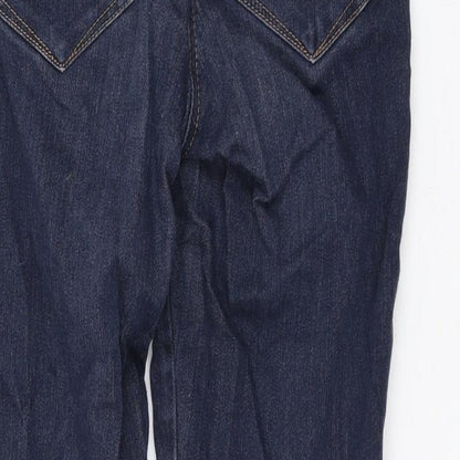 TU Womens Blue Cotton Skinny Jeans Size 10 L27 in Regular Zip