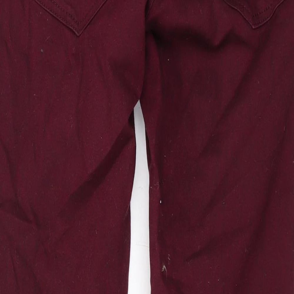 ESMARA Womens Purple Cotton Skinny Jeans Size 14 L30 in Regular Zip