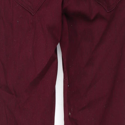 ESMARA Womens Purple Cotton Skinny Jeans Size 14 L30 in Regular Zip