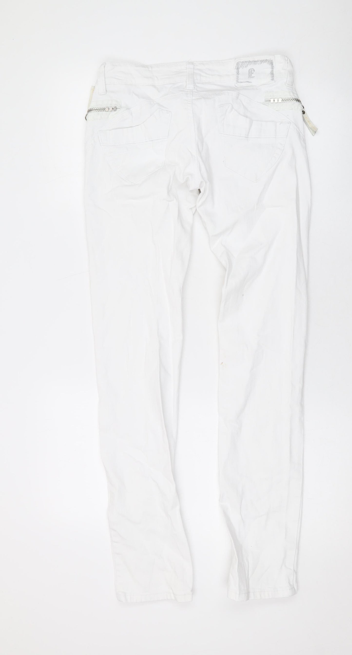 J Denim Womens White Cotton Skinny Jeans Size M L29 in Regular Zip