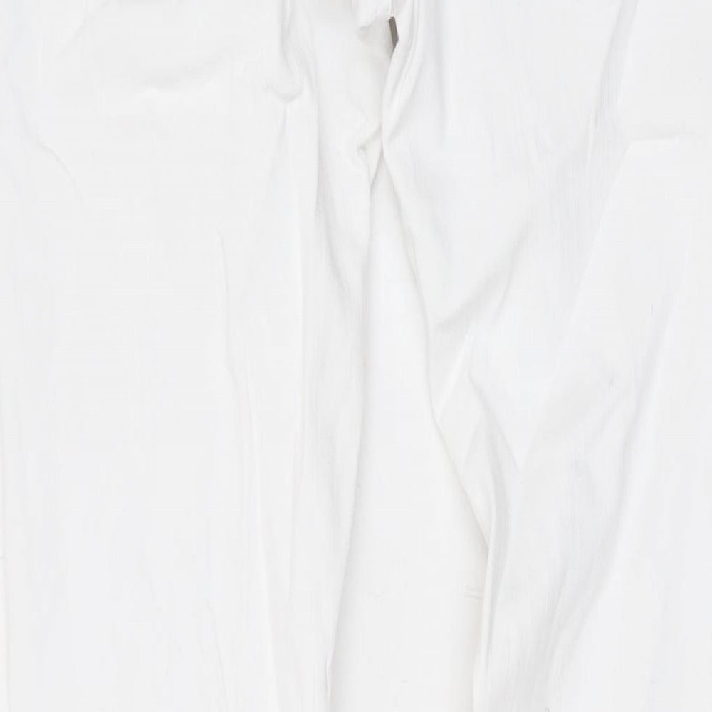 J Denim Womens White Cotton Skinny Jeans Size M L29 in Regular Zip