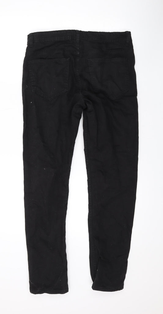 Denim & Co. Mens Black Cotton Skinny Jeans Size 32 in L28 in Regular Zip