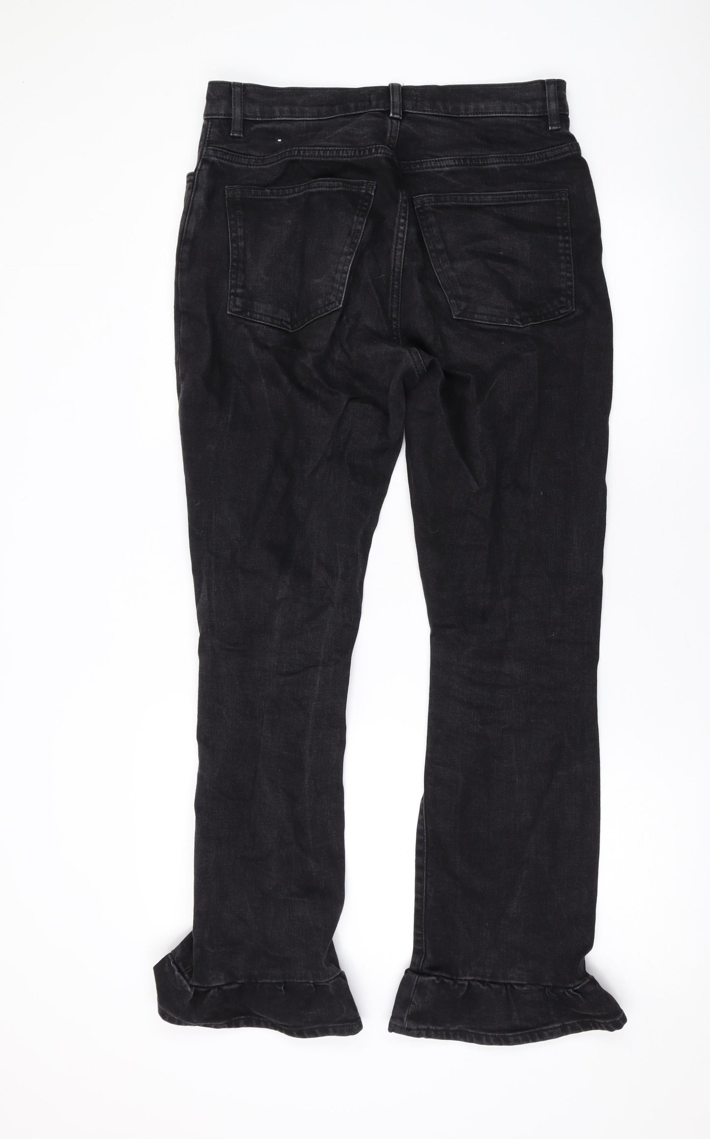 & Other Stories Womens Black Cotton Straight Jeans Size 30 L27 in Regular Zip