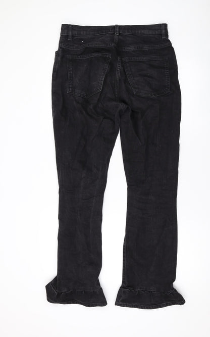 & Other Stories Womens Black Cotton Straight Jeans Size 30 L27 in Regular Zip