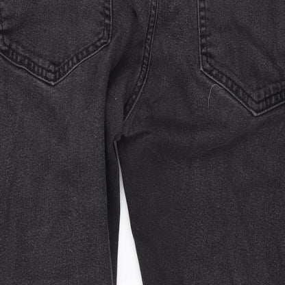 Bershka Womens Black Cotton Skinny Jeans Size 44 in L26 in Regular Zip