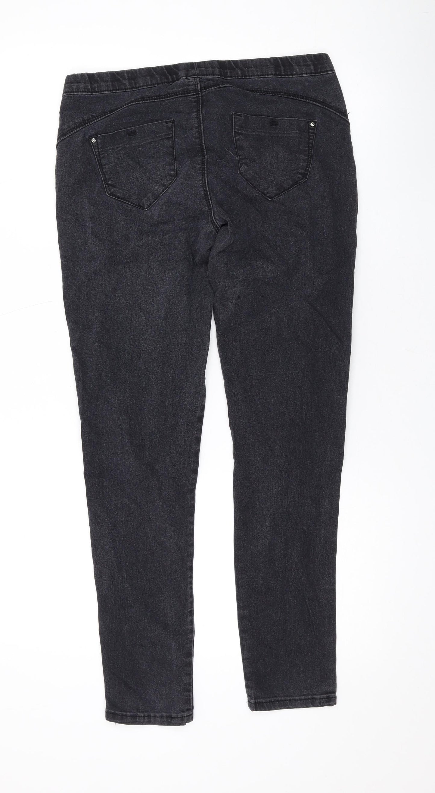 Denim & Co. Womens Black Cotton Jegging Jeans Size 10 L28 in Regular