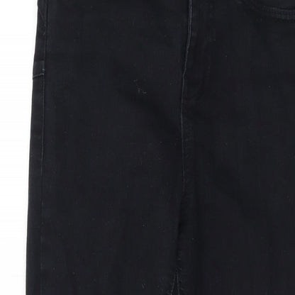 New Look Womens Black Cotton Skinny Jeans Size 8 L23 in Regular Zip