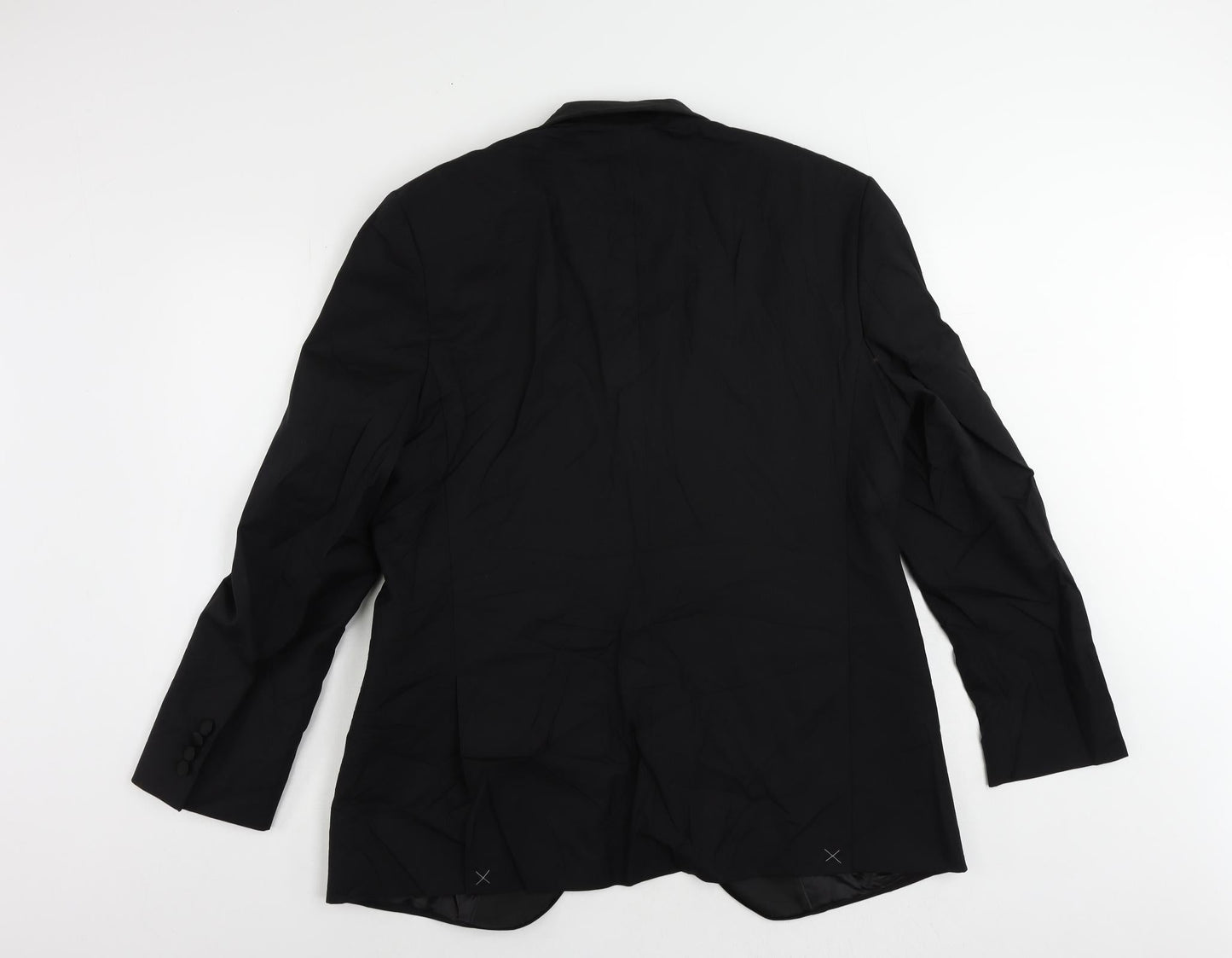 Mens UK Size 42 Marks and Spencer Regular Black Suit Tuxedo