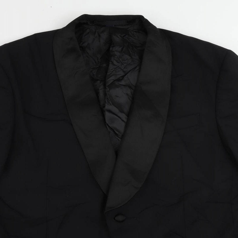 Mens UK Size 42 Marks and Spencer Regular Black Suit Tuxedo