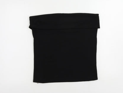 Womens UK Size 2XL Zara Black Basic Blouse