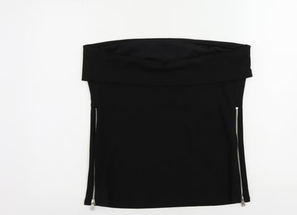 Womens UK Size 2XL Zara Black Basic Blouse