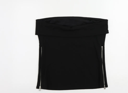 Womens UK Size 2XL Zara Black Basic Blouse