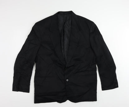 Mens UK Size 42 Classic Regular Black Suit Jacket
