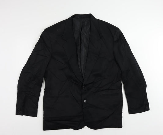 Mens UK Size 42 Classic Regular Black Suit Jacket