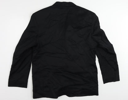 Mens UK Size 42 Classic Regular Black Suit Jacket
