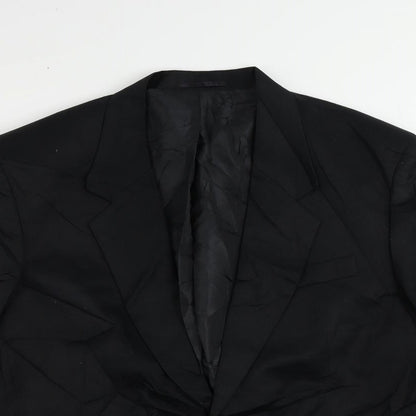 Mens UK Size 42 Classic Regular Black Suit Jacket