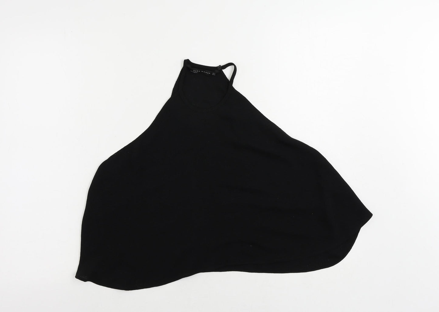 Womens UK Size M Zara Black Basic Tank