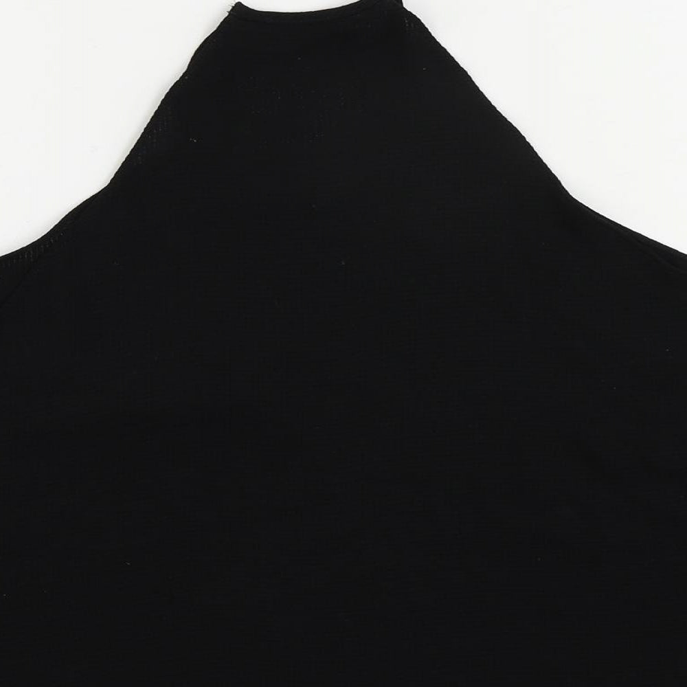 Womens UK Size M Zara Black Basic Tank