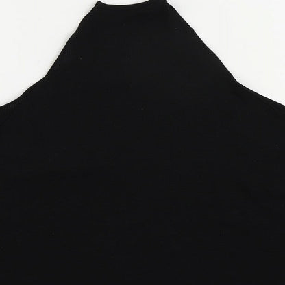 Womens UK Size M Zara Black Basic Tank