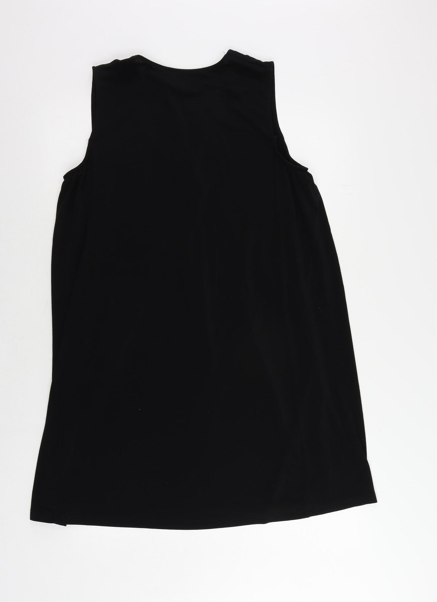 NEXT Womens Black Polyester Shift Size 14 V-Neck Pullover